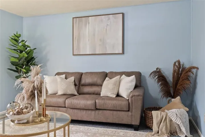 View of carpeted living room