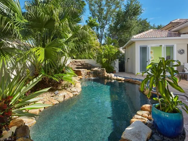 Enjoy the soothing sound of the falling water while sipping morning coffee or evening cocktails on your lanai at sunset!