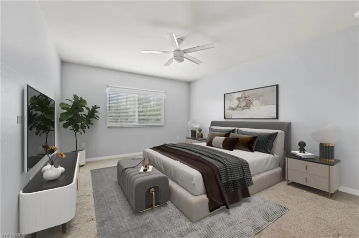 VIRTUALLY STAGED secondary bedroom