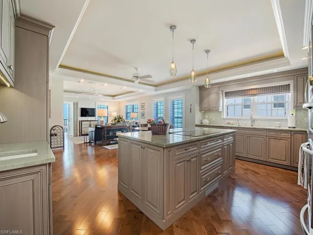 Exotic granite and induction cooktop