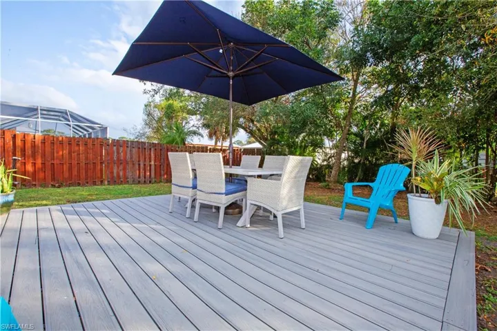 View of wooden deck