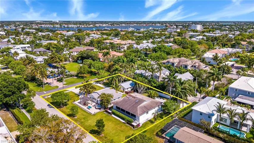 Aerial view of residential area