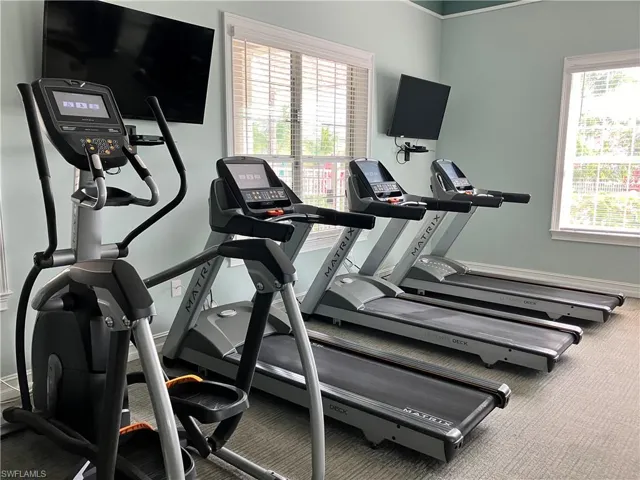 Gym with carpet