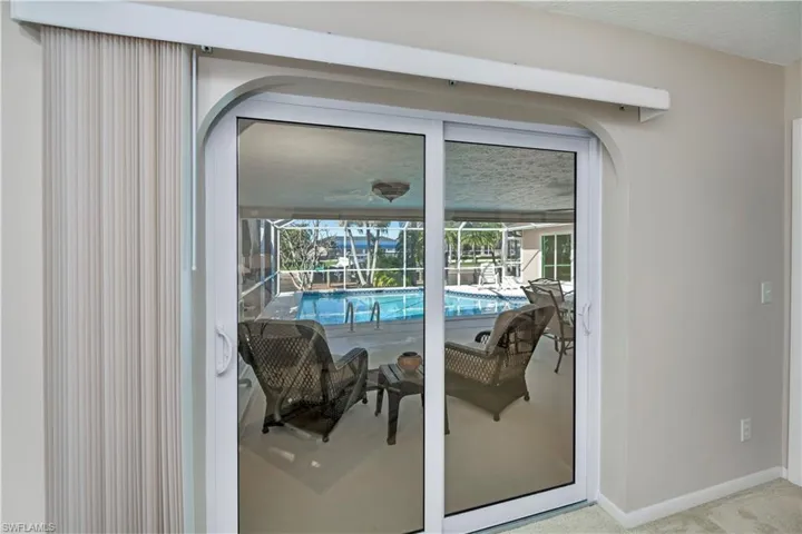 Sliders from Master Bedroom to Pool Area