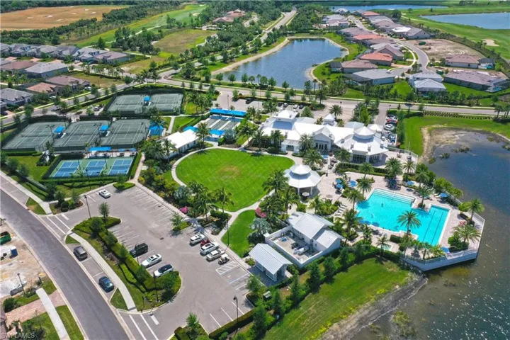Aerial View - Pickleball, Tennis, Bocce Courts