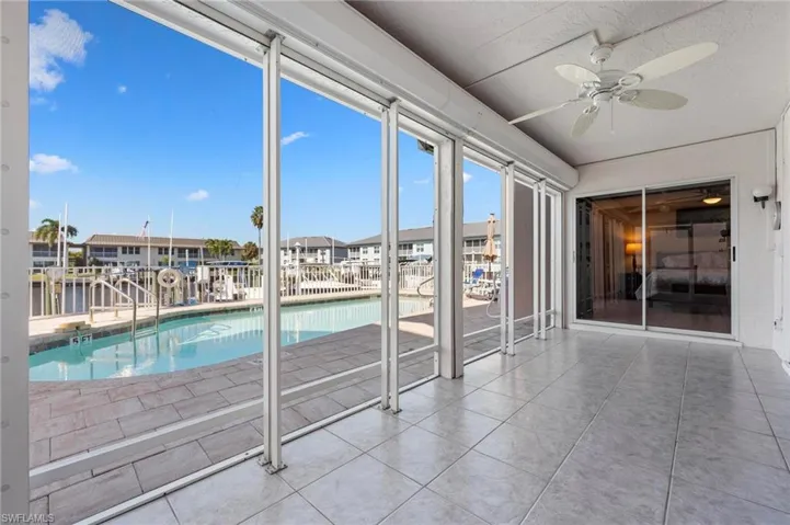Lanai with electric shutters
