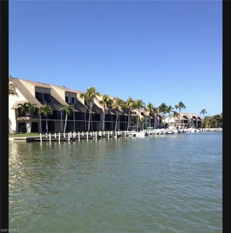 Rear condo lanai view from water