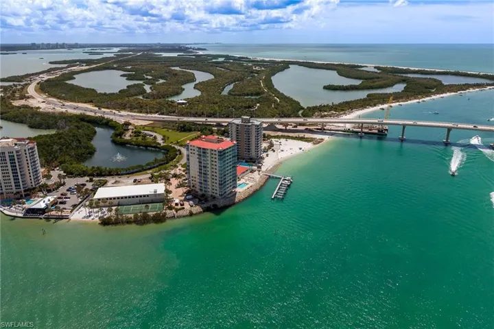 Aerial showcasing Lovers Key State Park and surrounding waterways