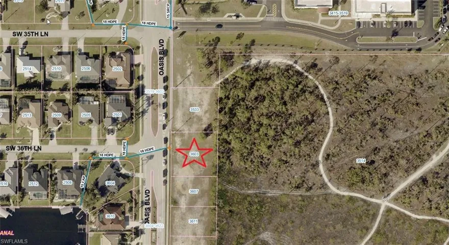 Aerial view of property
