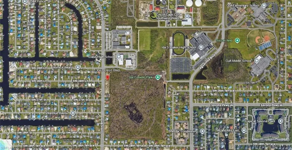 Aerial overview of surrounding area