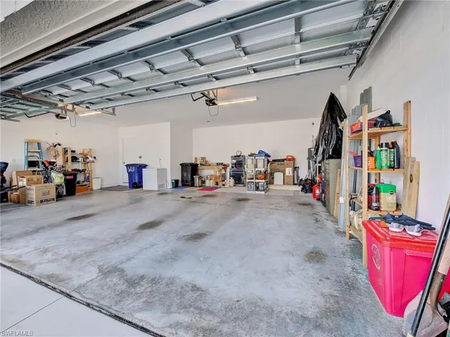 Extra storage space along back wall