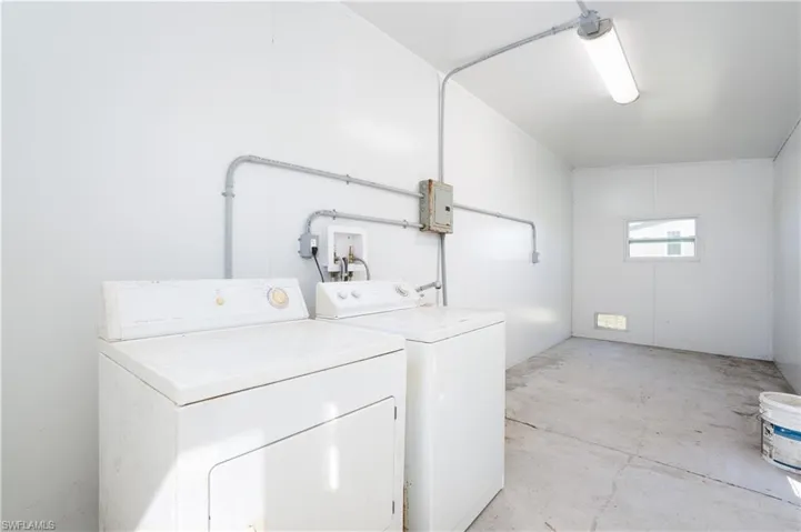 Laundry area featuring washing machine and dryer