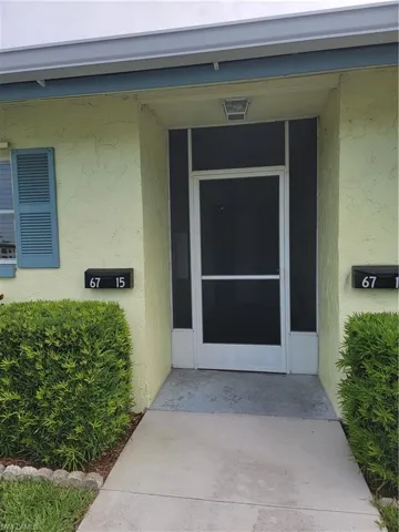 View of exterior entry