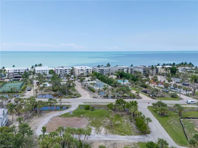 Bird's eye view of a nearby body of water