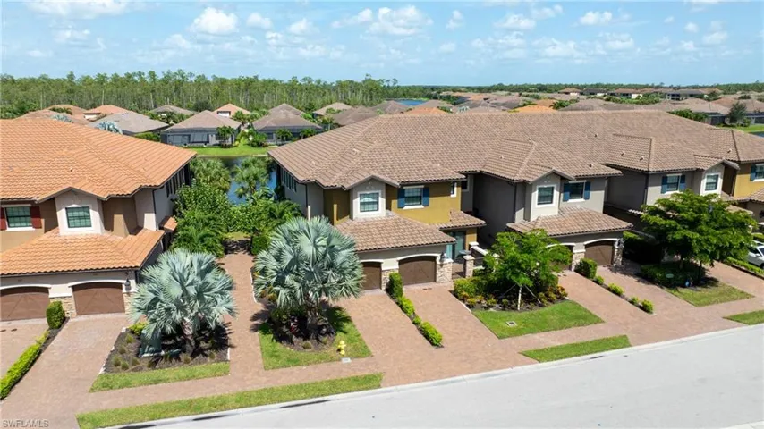 Aerial perspective of suburban area