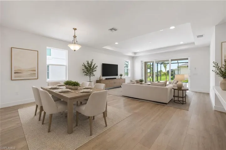 Great Room and Casual Dining | Virtually Staged