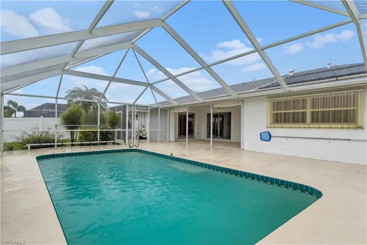 Large pool and lanai