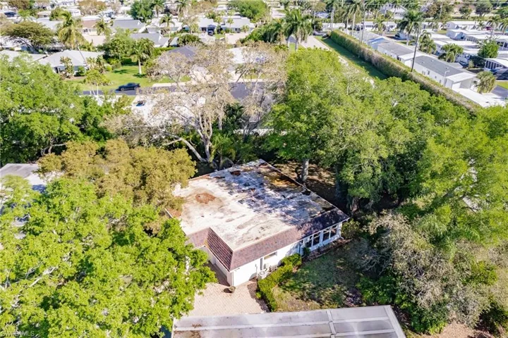 Aerial view of residential area