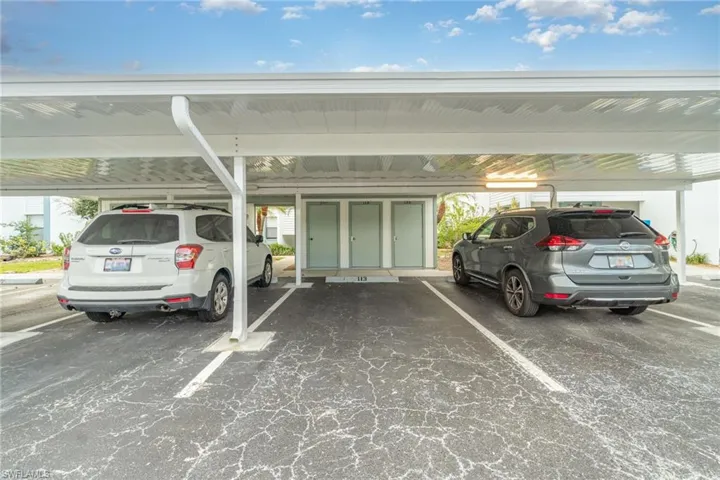 Carport with storage space