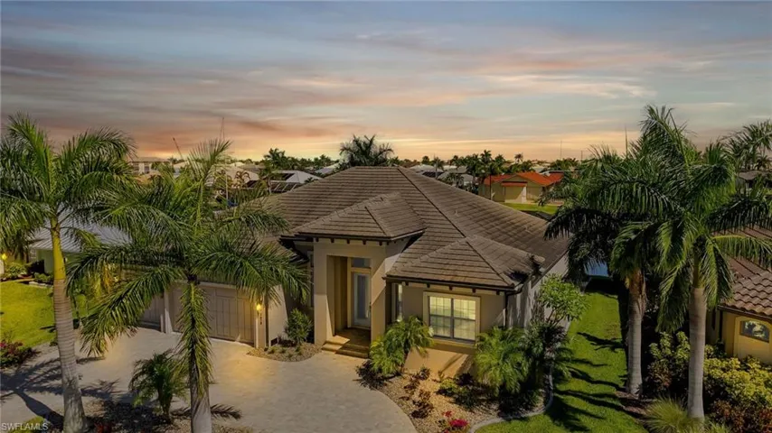 House at dusk