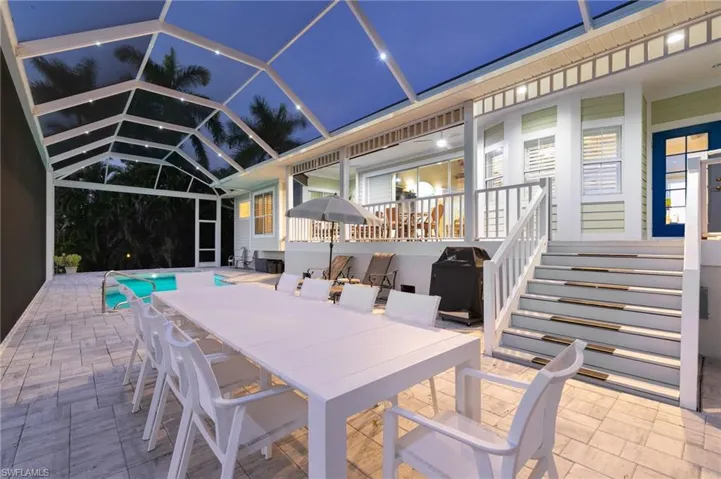 Evenings take on a special sort of magic in this enchanting home.