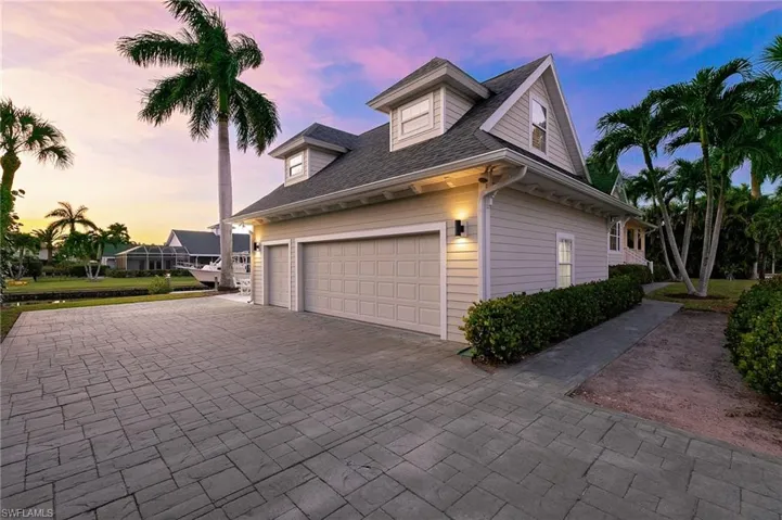 Home features a three car garage.