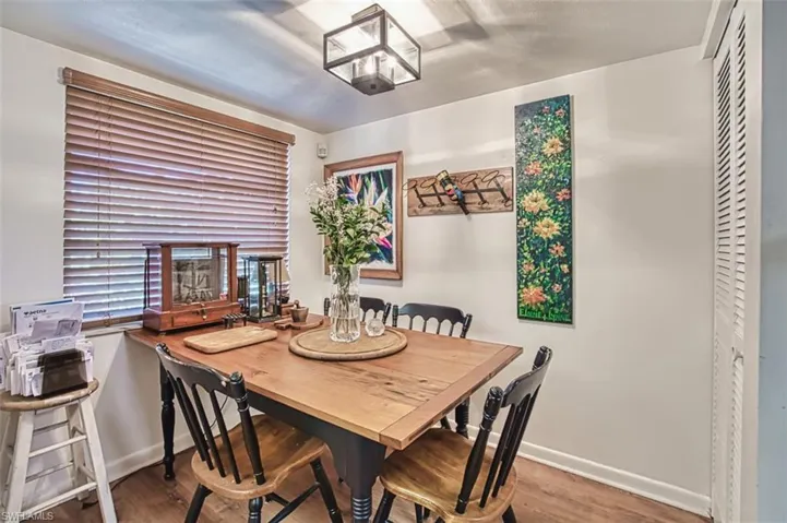 Dining room featuring wood finished floors