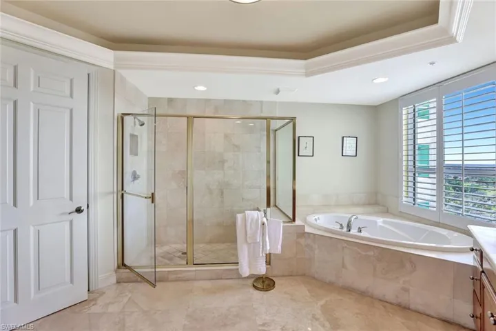 Primary Bathroom with large separate shower & soaking tub