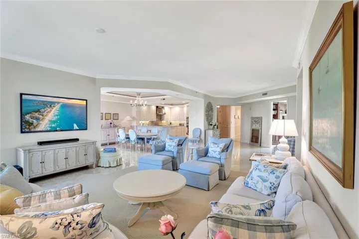 Living room - open floor plan - neutral color tones