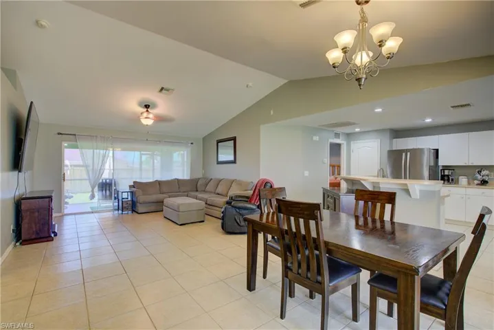 The open concept Living Room / Dining / Kitchen is a great layout