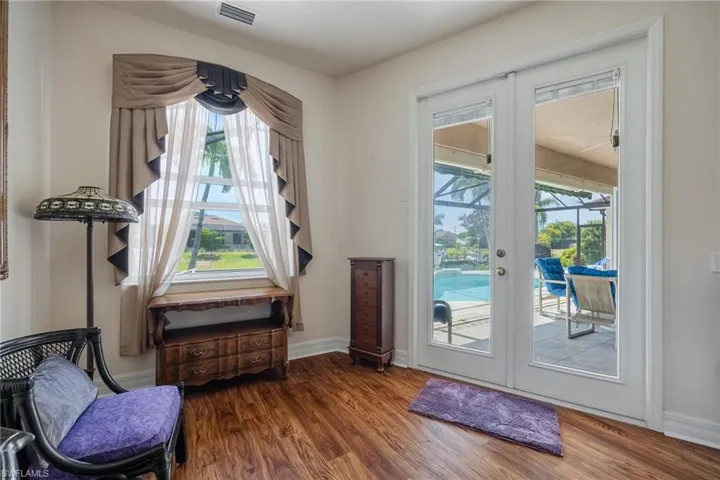 Look at that natural light and view from the master bedroom through your window and French doors.