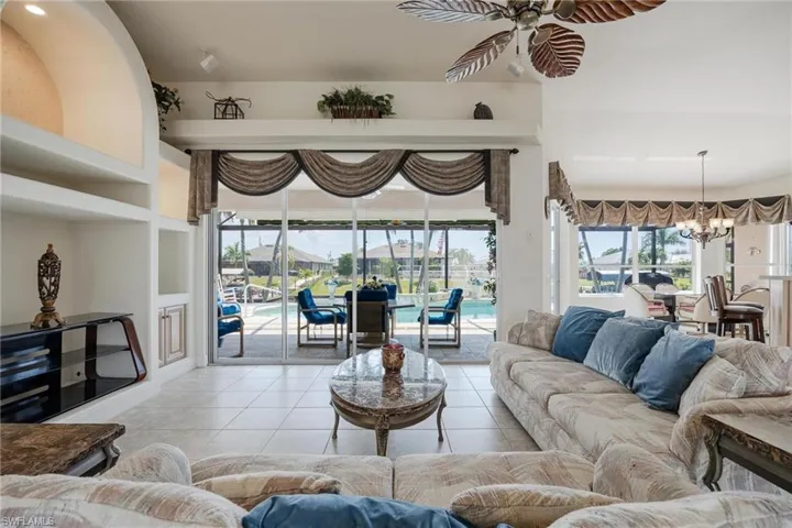 View of the Living Room when you walk in the door.