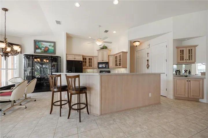 View of your large kitchen area from the Living Room.