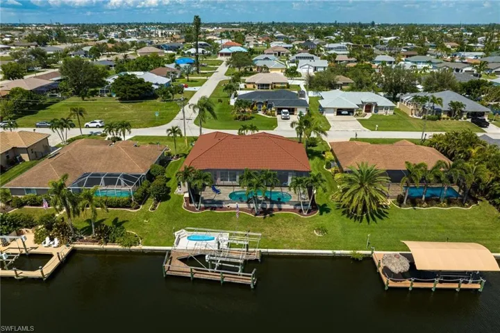 Arial view giving you a full angle of the property from the water.