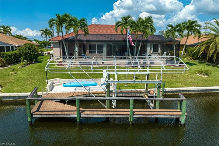 Arial view from the wide canal of your slice of paradise!