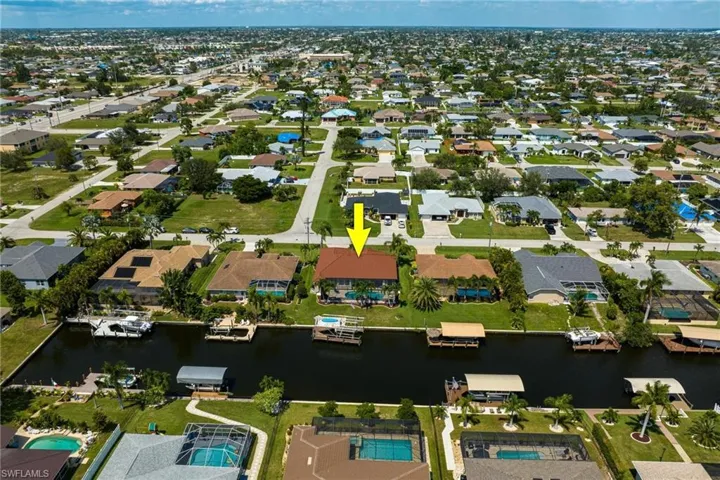 Arial view showing your canal location and neighbors!