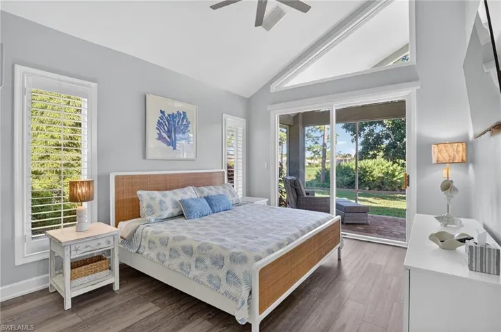 Bedroom 4 also has sliders to the lanai with a private, shaded place to relax