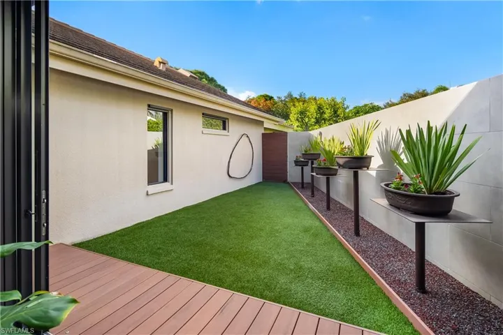 Outdoor garden with privacy walls