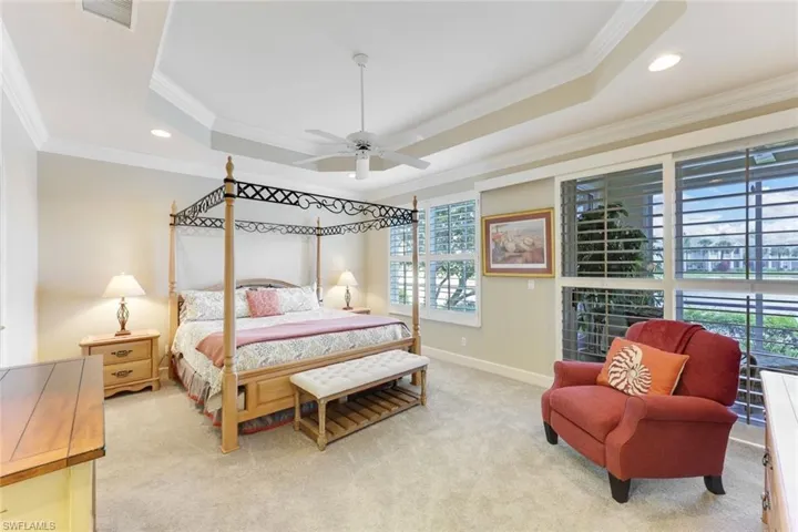 Awake to your perfect northeast view of a blue, sparkling lake -truly a dream come true!  Your en-suite Master Suite is quite spacious and has a roomy walk-in closet (out of view).