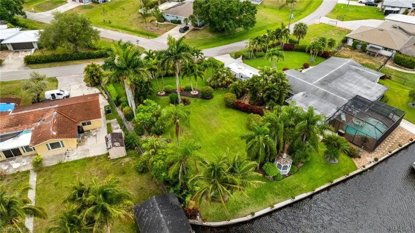 Aerial view of residential area