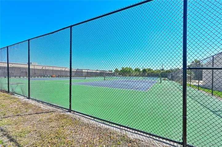 View of tennis court