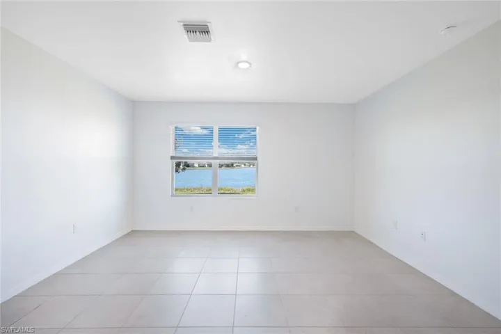 View of tiled spare room