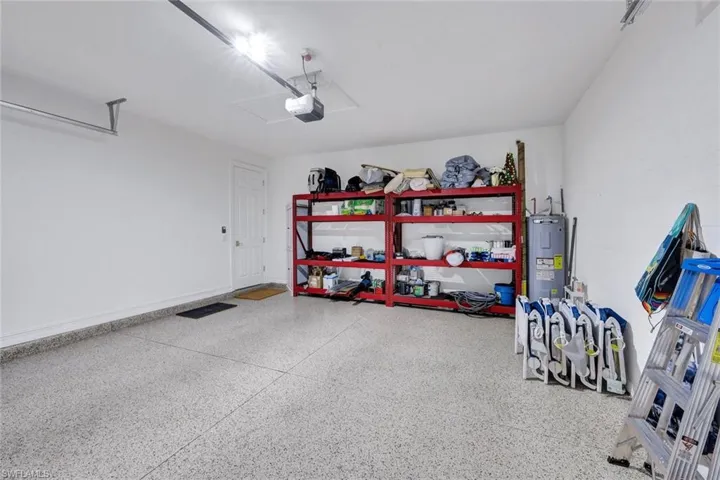 Epoxied garage floors