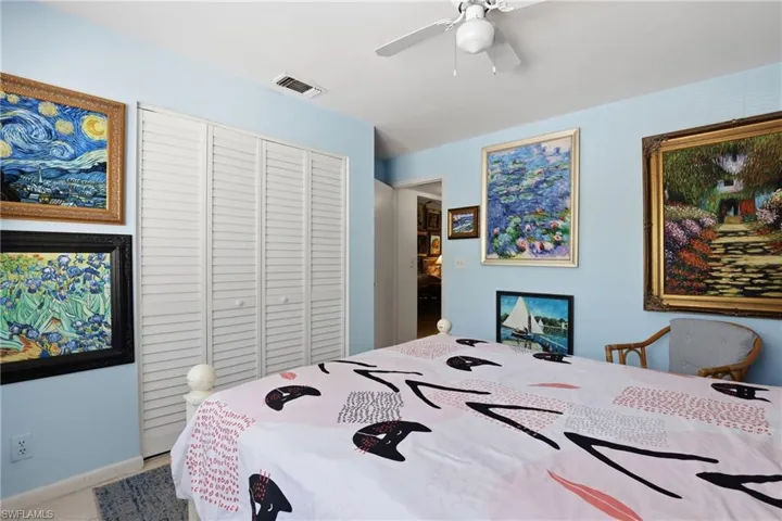 Light blue wall color with white baseboards