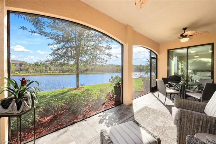 Lanai has infinity screening for enhanced view.