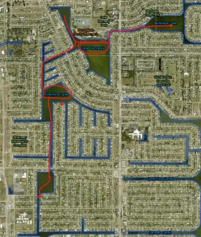 chain of lakes including Alhambra Lake