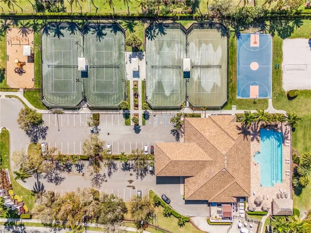 Aerial of amenities.