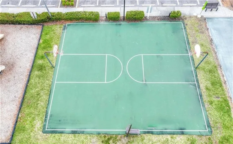 View of basketball court with community basketball court