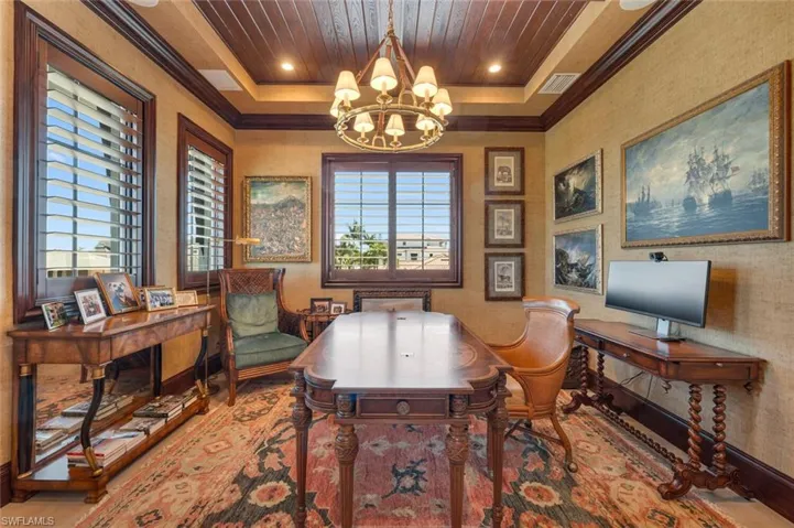 Stately home office.