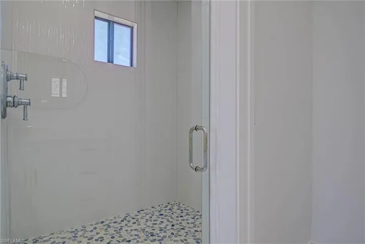 Bathroom with a shower stall